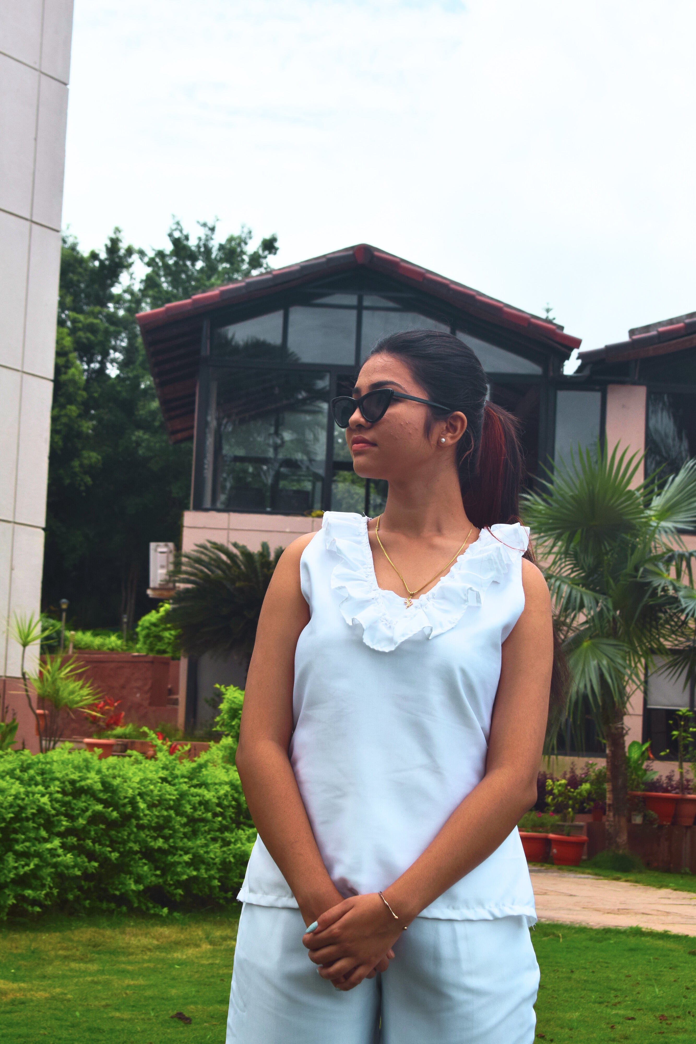 White Ruffle co-ordset