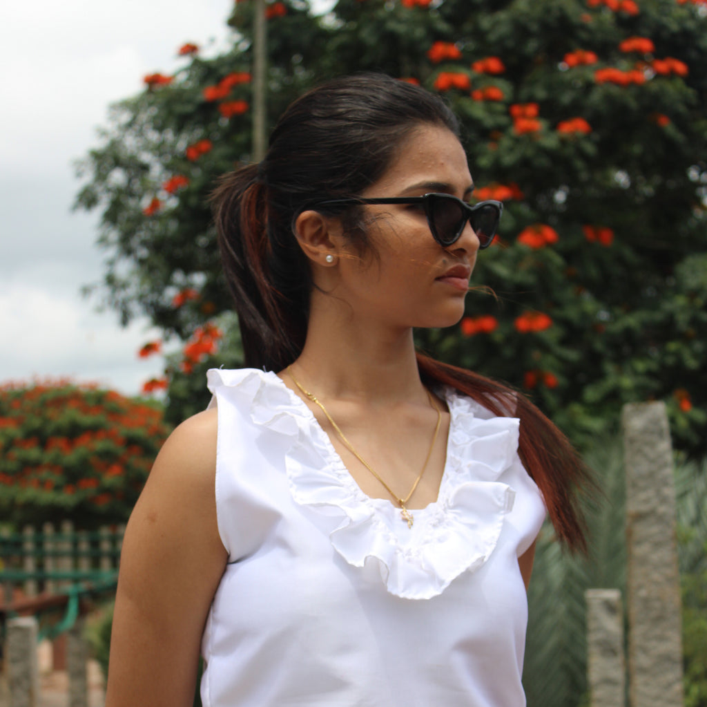 White Ruffle co-ordset