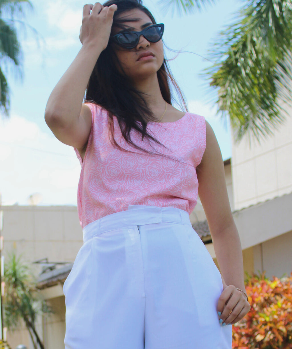 cotton white trouser