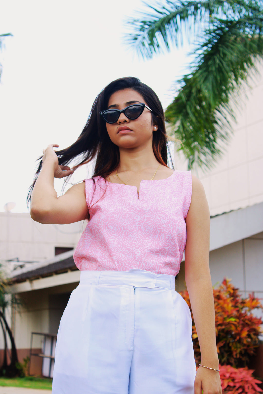 cotton white trouser