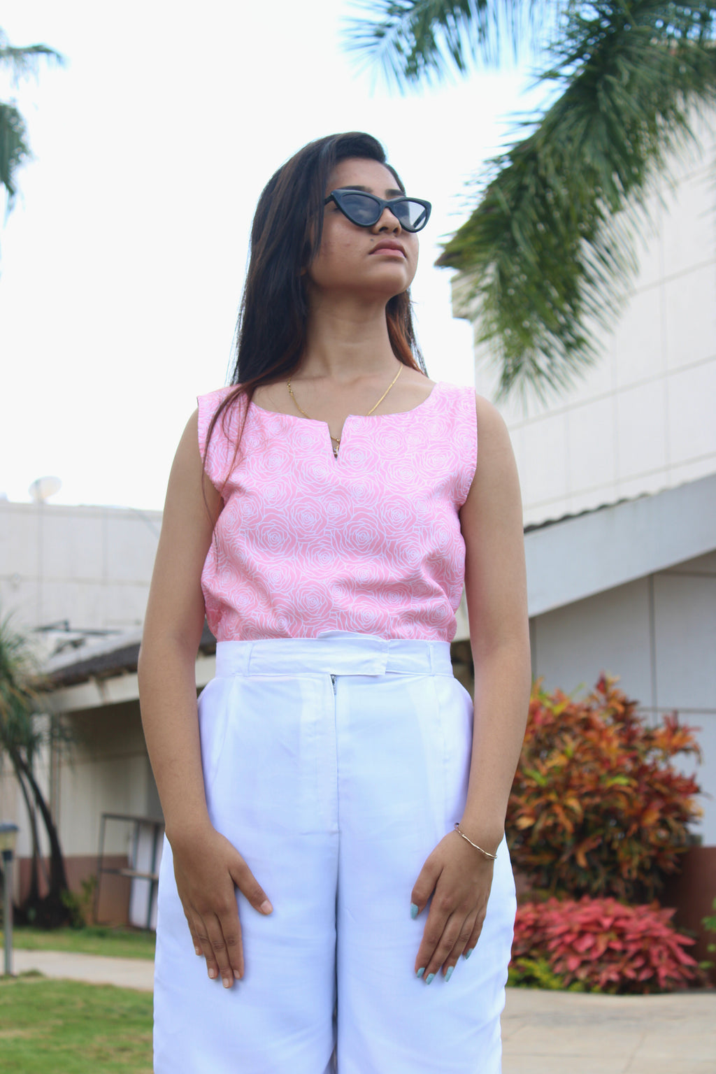 cotton white trouser